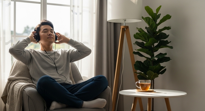 A meditação guiada é como ter um guia te levando por um caminho relaxante!