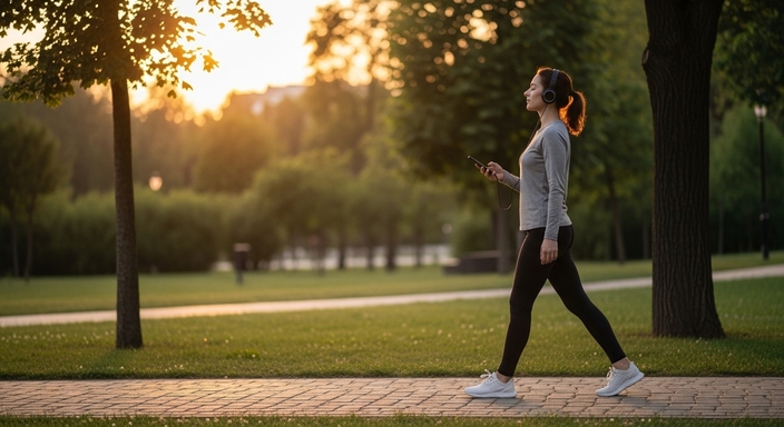 Aplicativos de meditação guiada ou vídeos combinam movimento suave (como caminhada ou alongamentos) com atenção plena.
