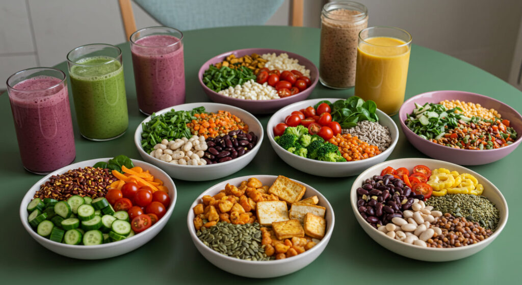 Nutrição para gestantes: cardápio com lentilha, brócolis e abacate para uma gravidez saudável.