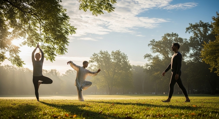5 Práticas de Movimento Consciente, Como Yoga e Tai Chi.