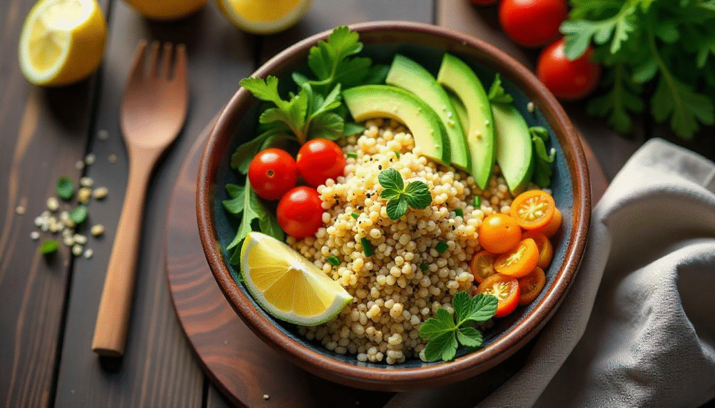 Bowl de Quinoa e Abacate