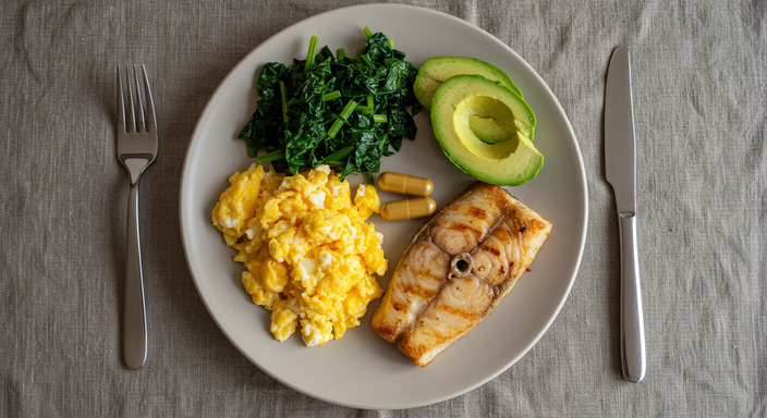 Suplementação vitamina D: ovos e peixes para ossos e imunidade fortes.