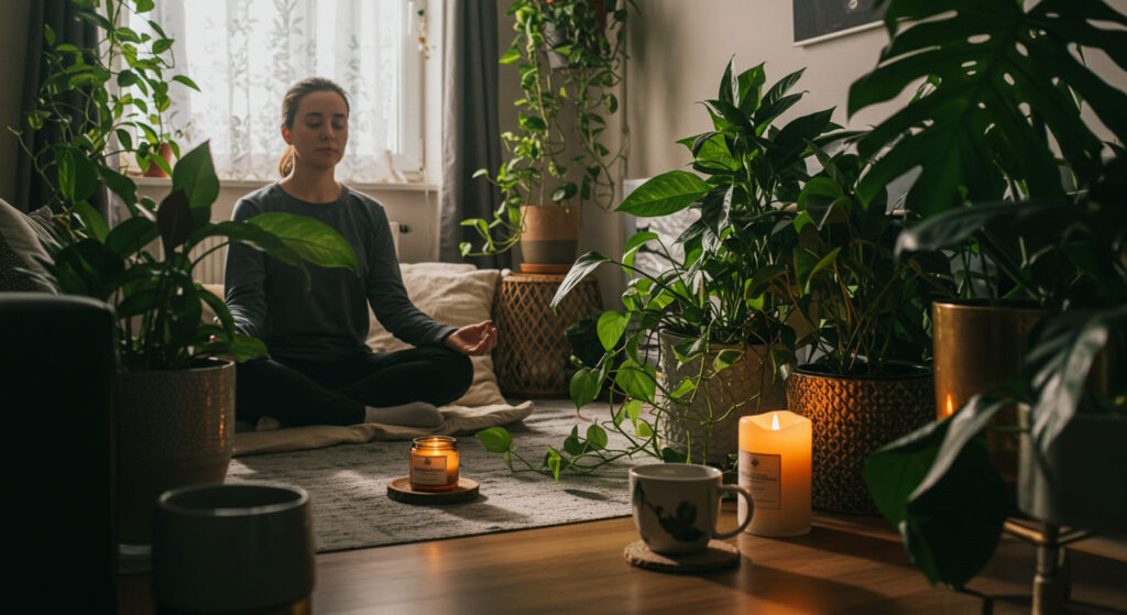 A meditação é um ritual poderoso para centrar a mente e começar o dia com clareza.