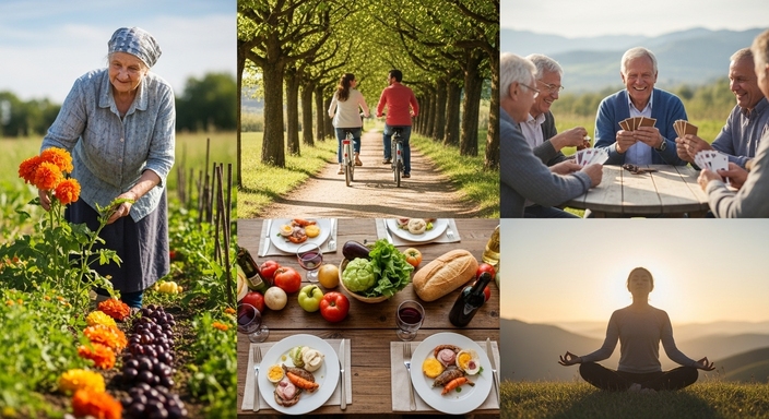 Nas Zonas Azuis, a comida é fresca, local e majoritariamente vegetal.